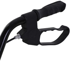 Andador adulto dobrável com freios e assento 77x55.5x84-93 cm