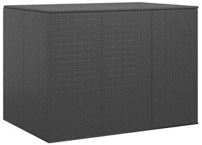 Caixa para almofadões de jardim 145x100x103 cm vime PE preto