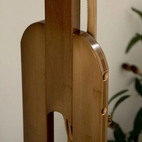 Móvel de Entrada Savanna com Espelho e Arrumação em Bambu - Design Nat
