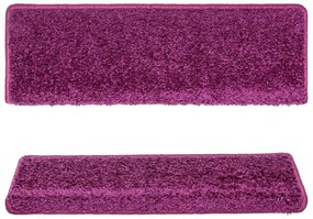 Tapete/carpete para degraus 15 pcs 65x21x4 cm violeta