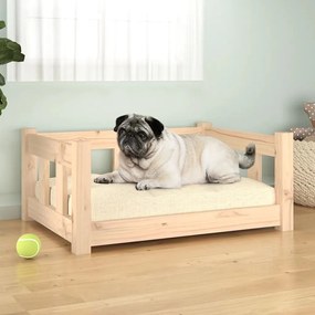 Cama para cães 65,5x50,5x28 cm madeira de pinho maciça