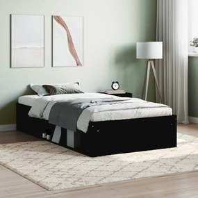 vidaXL Estrutura de cama 90x190 cm preto