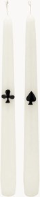 Velas de jantar Play Your Cards Right, conjunto de 2