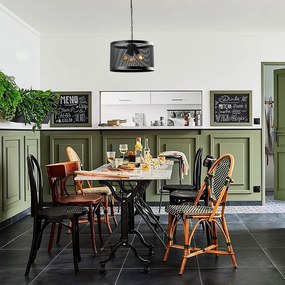 Candeeiro Suspenso Endustriyel – Preto – 40 x 40 cm