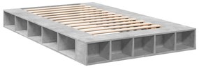 Estrutura de cama 120x200 cm derivados de madeira cinza cimento