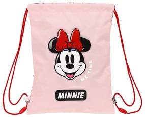 Saco Mochila com Cordas Minnie Mouse Me Time Cor de Rosa (26 X 34 X 1 cm)