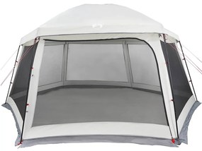 Tenda para piscina c/ mosca amovível e paredes de rede cinzento