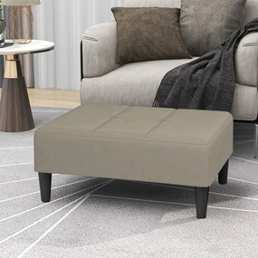 vidaXL Apoio de pés 78x56x32 cm veludo cinza-claro