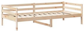 Conjunto de sofá-cama e banco c/ telhado 90x200 cm pinho maciço