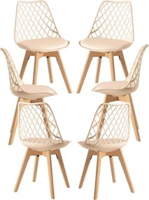 Pack 6 Cadeiras Mima - Crema