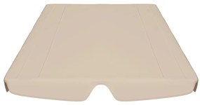 Toldo suplente p/ baloiço de jardim 150/130x105/70 cm bege