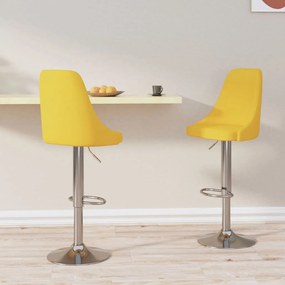 vidaXL Bancos de bar 2 pcs tecido amarelo mostarda
