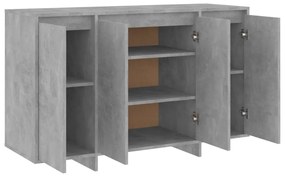 Aparador 120x41x75 cm derivados de madeira cinza cimento