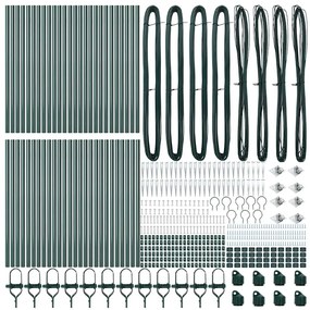 Postes de cerca com espeto, 52 peças de Ø32mm e 120cm em aço galvaniza