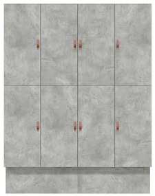 Estrado de Cama Cinzento Concreto 180x200 cm