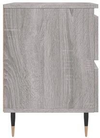 Mesa de cabeceira 40x35x50 cm derivados de madeira cinza sonoma