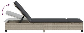 Espreguiçadeira com almofadões 55x200x25,5cm vime PE