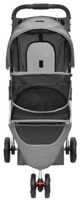Carrinho dobrável para cães 80x46x98 cm tecido oxford cinzento
