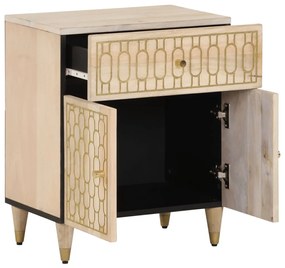 Mesa de cabeceira 50x33x60 cm madeira de mangueira maciça