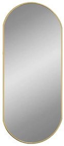 Espelho de parede 70x30 cm oval dourado