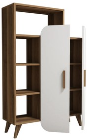 Estante Form – Nogueira e Branco – 90x132x32 cm