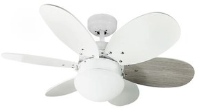 Orion AC Ceiling Fan with Light White-Ash