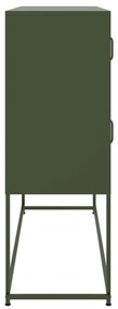 Aparador 100,5x39x107 cm aço verde-azeitona