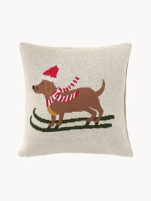 Capa de almofada em algodão com padrão de inverno Buddy