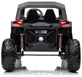 Carro elétrico para Crianças 24V 2 Lugares 4x4 Buggy UTV-MX 2000N Rodas de EVA, Assento de couro Vermelho