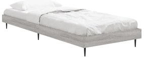 Estrutura cama 75x190 cm derivados de madeira cinzento sonoma