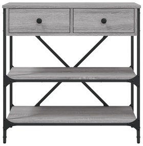 Mesa consola 75x34,5x75 cm derivados de madeira cinzento sonoma