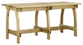Mesa de jardim 160x74x75 cm madeira de pinho impregnada