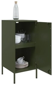Aparadores 2 pcs 36x39x79 cm aço verde-azeitona