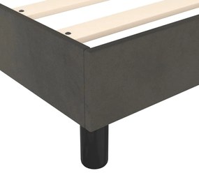 Estrutura de cama sem colchão 80x200 cm veludo cinzento-escuro