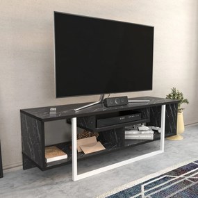 TV Stand Asal – Preto/Branco – 120 cm x 35,2 cm x 40,2 cm