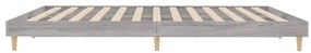 Estrutura de cama 200x200 cm derivados madeira cinzento sonoma