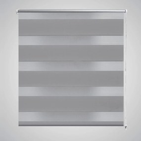 Estore de rolo 50 x 100 cm, linhas de zebra / Cinza