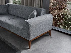 Sofá-Cama de 3 Lugares Cofi – Cinzento Claro – 222x90x80 cm