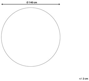 Tapete redondo em pele genuína azul turquesa ⌀ 140 cm ZEYTIN Beliani