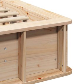 Estrutura da Cama Castanho 80 x 200 cm Madeira de pinho maciça