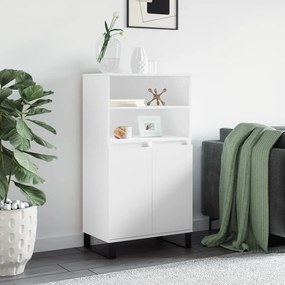 vidaXL Aparador alto 60x36x110 cm derivados de madeira branco