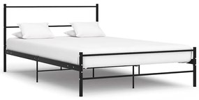 Estrutura cama c/ cabeceira sem colchão 140x200 cm metal preto