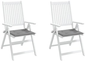 Almofadões p/ cadeiras jardim 2pcs 40x40x4 cm oxford cinza