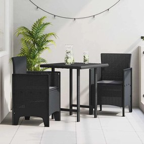vidaXL Cadeiras de Jardim com Almofadas 2 pcs Antracite Poliratan