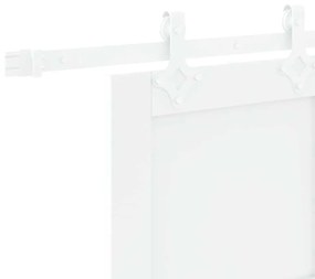 Porta Deslizante vidaXL com Conjunto de Ferragens Branca 86x211 cm Mad