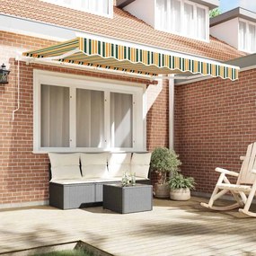 Tecido de Substituição para Toldo de 3.5x2.5 m Verde e Amarelo