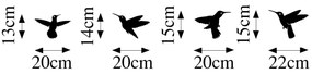 Acessório Decorativo de Parede Birds – Preto – 13 x 20 cm, 14 x 20 cm,