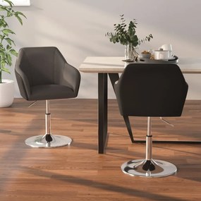 vidaXL Cadeiras de jantar 2 pcs couro artificial cinzento