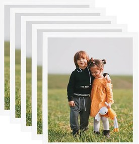 vidaXL Molduras para parede ou mesa 5 pcs 40x50 cm MDF branco