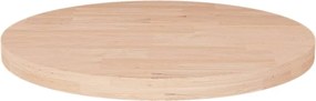 vidaXL Tampo de mesa redondo Ø50x2,5 cm carvalho maciço não tratado